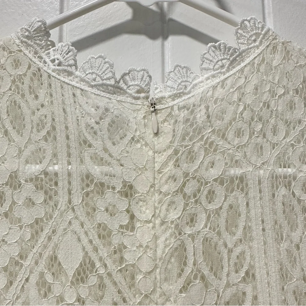 Lulu’s White Lace Short Sleeve Midi Dress - Picture 10 of 12